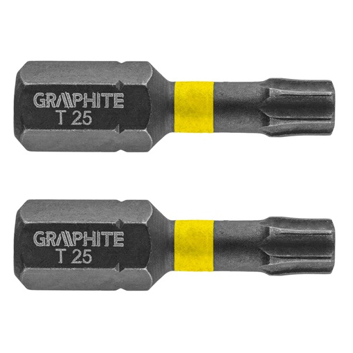 Graphite 56H514 Torziós ütvecsavarozó bit TX25 x 25mm, 2db. KIFUTÓ