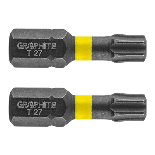 Graphite 56H515 Torziós ütvecsavarozó bit TX27 x 25mm, 2db. KIFUTÓ