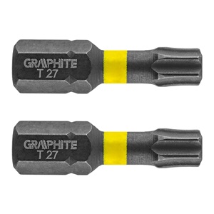 Graphite 56H515 Torziós ütvecsavarozó bit TX27 x 25mm, 2db. KIFUTÓ
