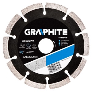 Graphite 57H606 gyémánt vágókorong 125mm szegmenses lézer