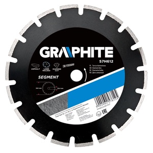 Graphite 57H612 gyémánt vágókorong 300 x 25,4mm, lézer hegesztett KIFUTÓ