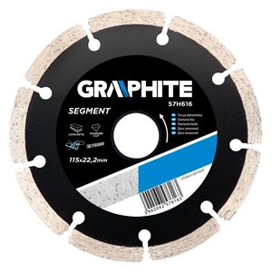 Graphite 57H616 gyémánt vágókorong 115mm szegmenses
