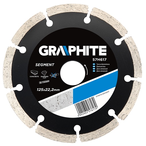 Graphite 57H617 gyémánt vágókorong 125mm szegmenses