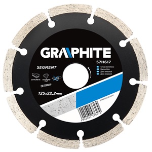 Graphite 57H617 gyémánt vágókorong 125mm szegmenses