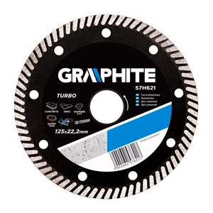 Graphite 57H621 gyémánt vágókorong 125mm turbo vékony KIFUTÓ