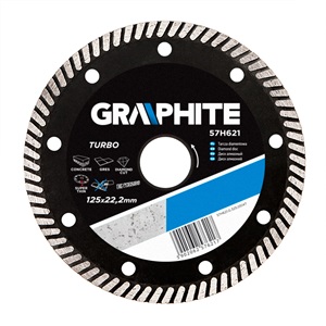 Graphite 57H621 gyémánt vágókorong 125mm turbo vékony KIFUTÓ