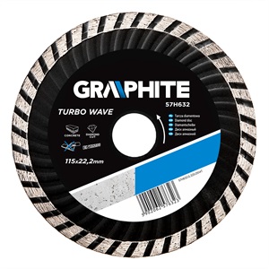 Graphite 57H632 gyémánt vágókorong 115mm turbo hűtőbordás KIFUTÓ
