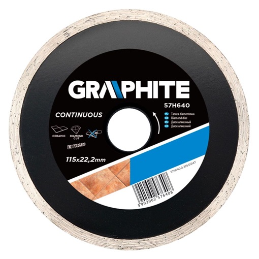 Graphite 57H640 gyémánt vágókorong 115mm vizes