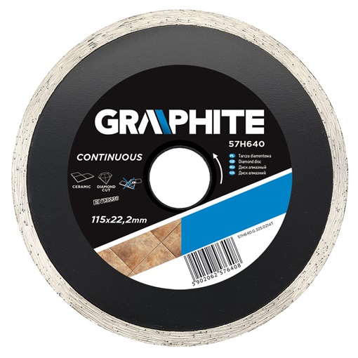 Graphite 57H640 gyémánt vágókorong 115mm vizes