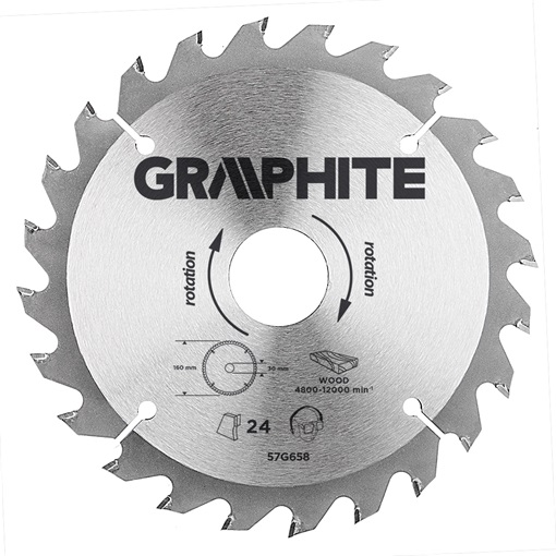 Graphite 57H658 körfűrészlap 160x20 Z24 KIFUTÓ
