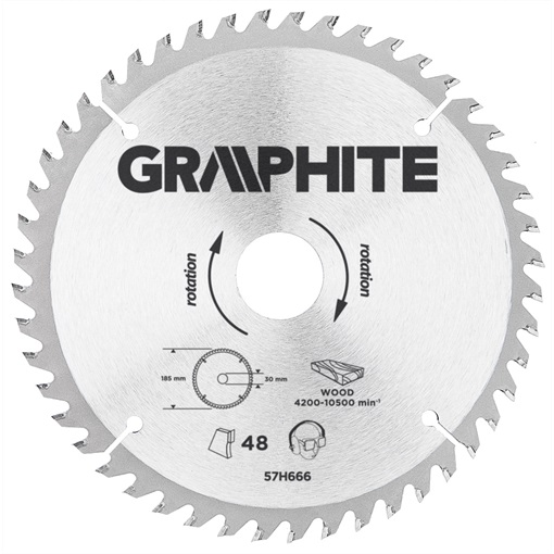 Graphite 57H666 körfűrészlap 185x20 Z48 KIFUTÓ
