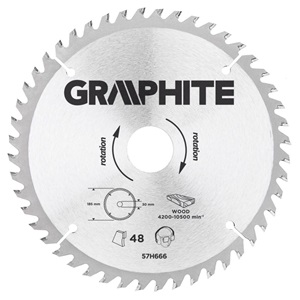 Graphite 57H666 körfűrészlap 185x20 Z48 KIFUTÓ