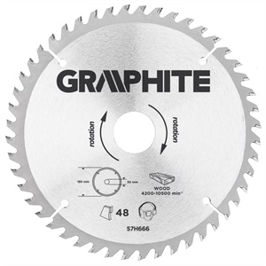 Graphite 57H666 körfűrészlap 185x20 Z48 KIFUTÓ