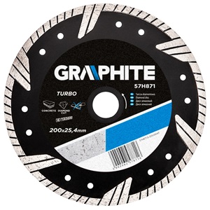 Graphite 57H871 gyémánt vágókorong 200x25.4 turbo