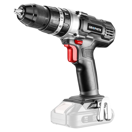 Graphite 58G010 akkus ütvefúró energy+ 18V, 13mm gyorstokmány, akku nélkül