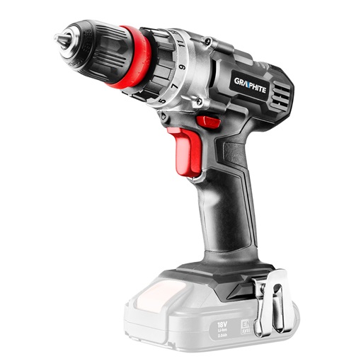 Graphite 58G022 akkus fúró csavarozó energy+ 18V, 10mm gyorstokmány, leVehető fúrótokmány, akku nélkül