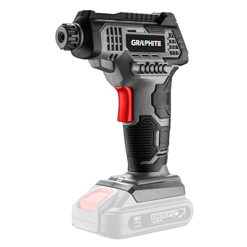 Graphite 58G041 Akkus kompresszor, Energy+, 18V, max. 7 bar, Akku nélkül!