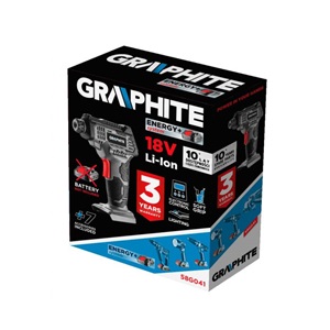 Graphite 58G041 Akkus kompresszor, Energy+, 18V, max. 7 bar, Akku nélkül!