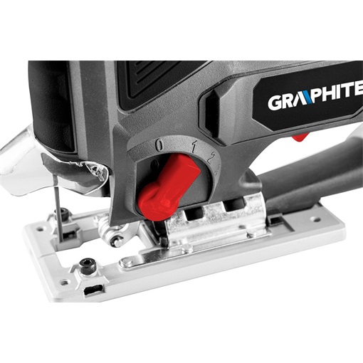 Graphite 58G078 dekopírfűrész 600W, löketszám 800-3000 fordulat/perc, testtartóval
