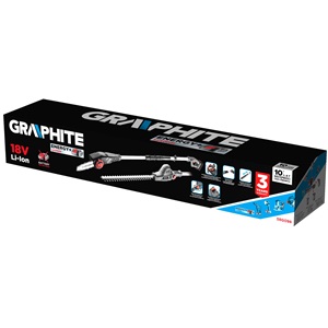 Graphite 58G098 Akkus magassági láncfűrész és sövényvágó 2az1-ben Energy+, 18V, Akku nélkül!