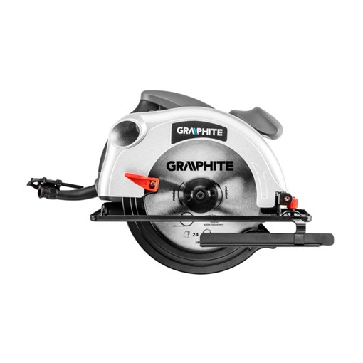 Graphite 58G488 körfűrész 1200W,185mm, vágásmélység: 65/43mm, tartozék: párhuzamvezető, tartalék vágótárcsa, koffer