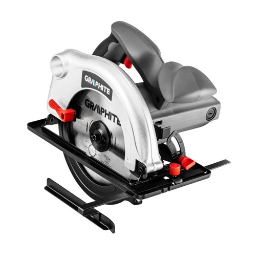 Graphite 58G488 körfűrész 1200W,185mm, vágásmélység: 65/43mm, tartozék: párhuzamvezető, tartalék vágótárcsa, koffer