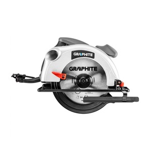 Graphite 58G488 körfűrész 1200W,185mm, vágásmélység: 65/43mm, tartozék: párhuzamvezető, tartalék vágótárcsa, koffer