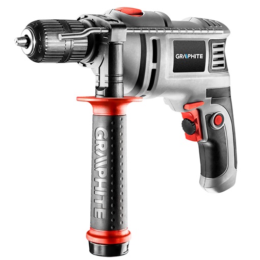 Graphite 58G735 ütvefúró 550W, 0-3000/min 13mm, gyors tokmány, koffer, 10 db kiegészítő, KIFUTÓ