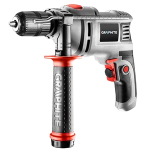 Graphite 58G735 ütvefúró 550W, 0-3000/min 13mm, gyors tokmány, koffer, 10 db kiegészítő, KIFUTÓ