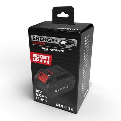 Graphite 58GE152 akkumlátor energy +18V Li-Ion 8.0Ah BOOST UP