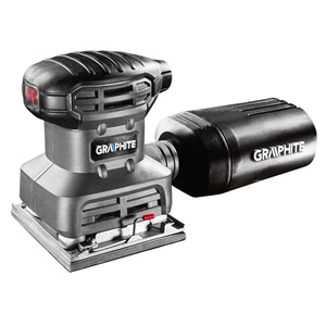 Graphite 59G320 rezgőcsiszoló 220W, munkafelület 104x112mm, 3 munkalap KIFUTÓ