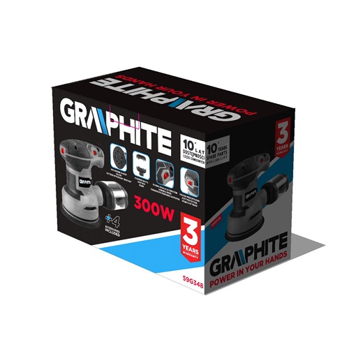 Graphite 59G348 excentercsiszoló 300W porelszívós 125mm