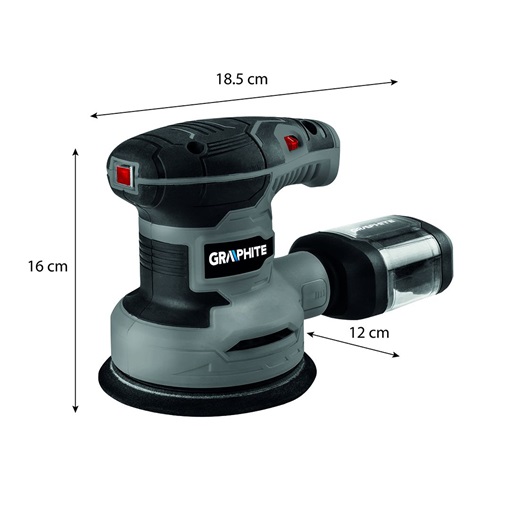 Graphite 59G348 excentercsiszoló 300W porelszívós 125mm
