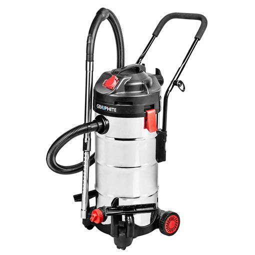 Graphite 59G608 száraz/nedves porszívó 1500W, inox tartály 40l KIFUTÓ