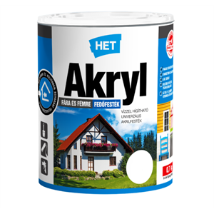 HET Akryl Mat Vizes Zománc Fekete 0199   0,75 L