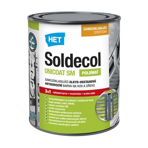 HET Soldecol Unicoat High Build 3:1 Zománc Sötétzöld 0,6 L