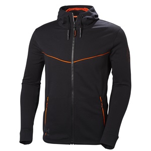 HH Chelsea Evo cipzáras kapucnis pulóver fekete 79197_990-4XL