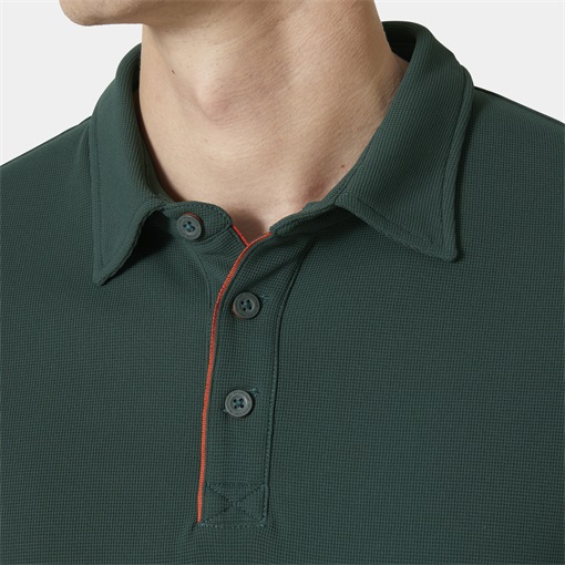 HH Technikai galléros póló fenyőzöld 79248_450-3XL