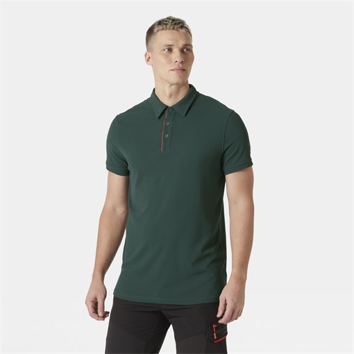 HH Technikai galléros póló fenyőzöld 79248_450-3XL