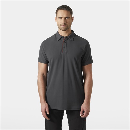HH Technikai galléros póló sötétszürke 79248_951-3XL