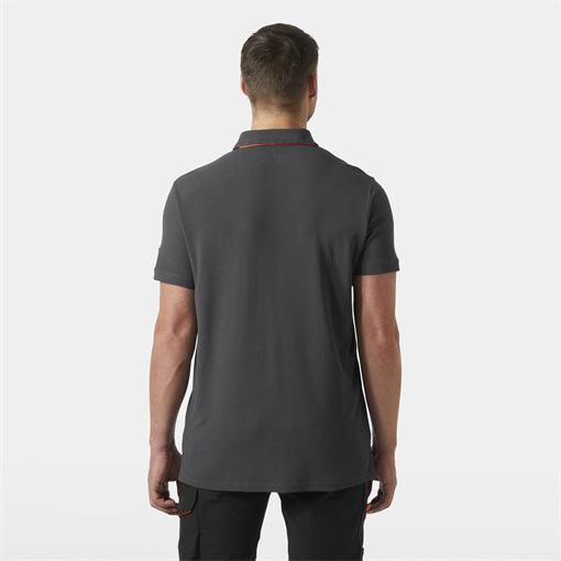 HH Technikai galléros póló sötétszürke 79248_951-4XL