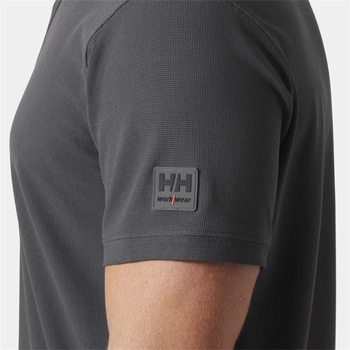 HH Technikai galléros póló sötétszürke 79248_951-XL