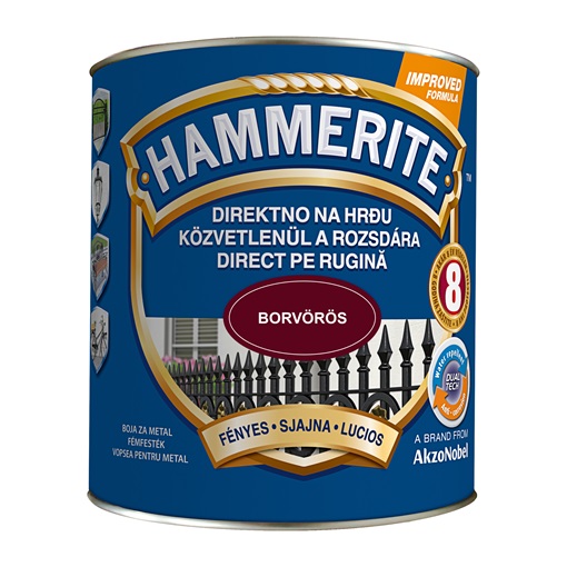 Hammerite fényes borvörös 2,5 L