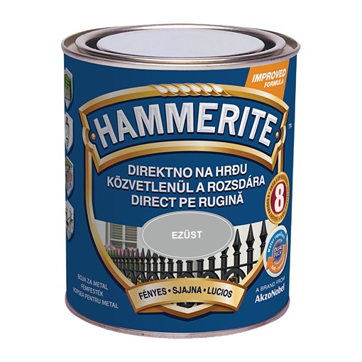 Hammerite fényes ezüst 0,75 L
