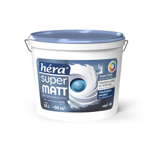 Héra Super matt beltéri falfesték L és fehér 10 L