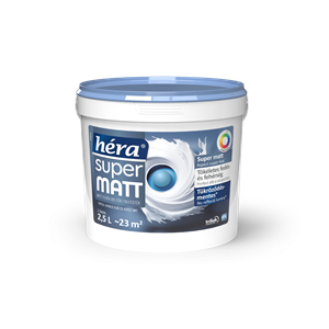 Héra Super matt beltéri falfesték L és fehér  2,5 L
