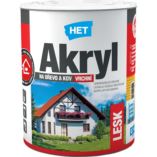 Het Akryl Lesk Vizes Zománc Fehér 1000  0,7 kg