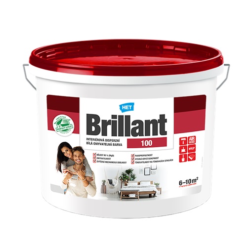 HET Brillant 100 Beltéri Falfesték SM  4 kg (~2,6 L)