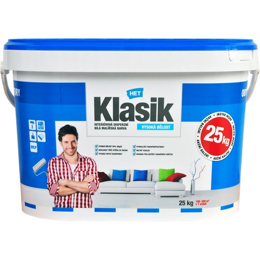 HET Klasik "lélegző" Beltéri Falfesték 25 kg  (~15 L) szögletes