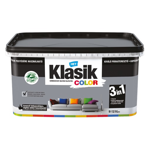 Het Klasik Color Falfesték Betonszürke 0167  2,5 L